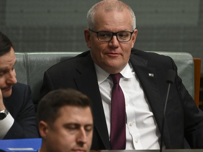 Scott Morrison says the role of PM came at a “painful cost”. Picture: NCA NewsWire / Martin Ollman