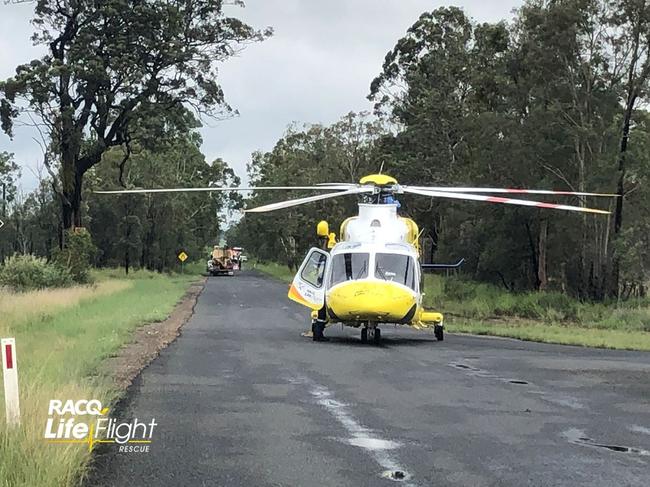 Teenager airlifted after car rolls 100m down an embankment