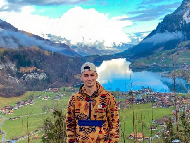 Zachary Keesee in Switzerland. Picture: Instagram