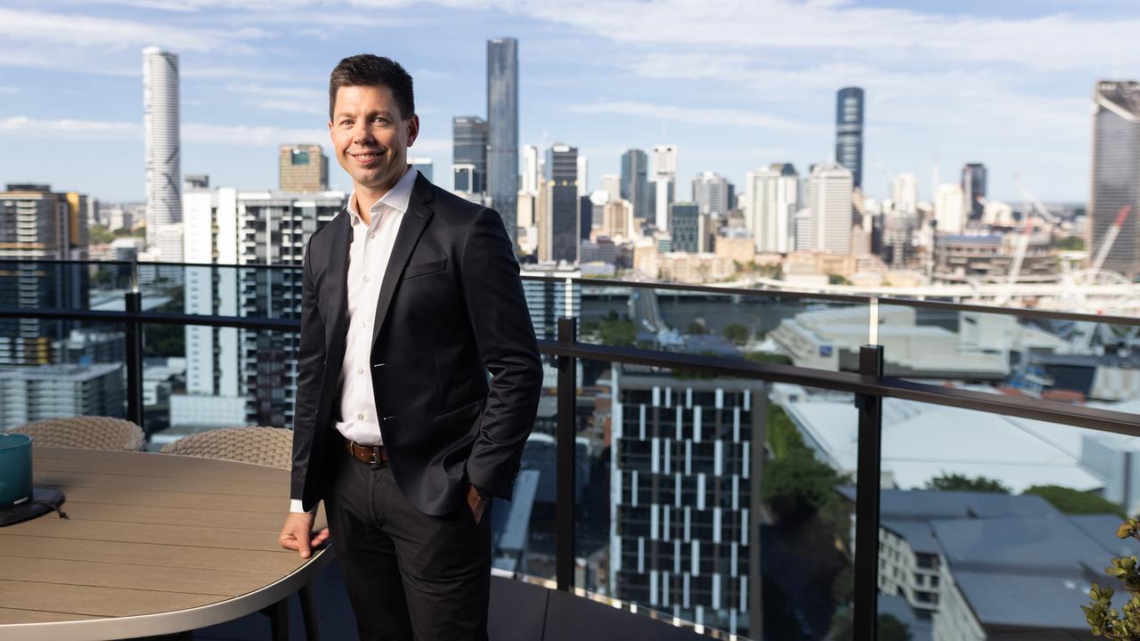 Aria residential manager Michael Hurley at a CBD penthouse apartment. Picture: David Kelly