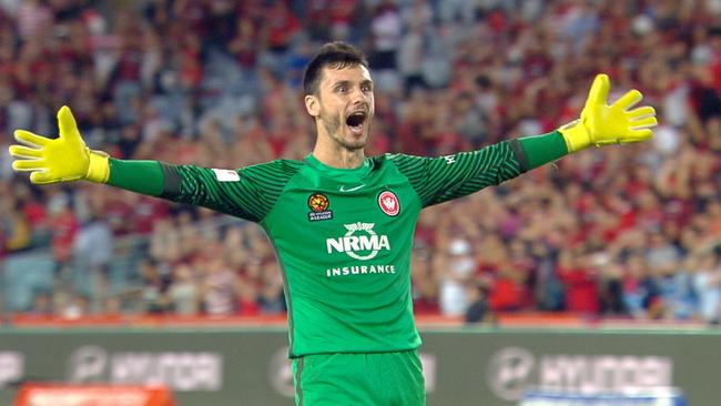 Vedran Janjetovic celebrates Sydney Derby win