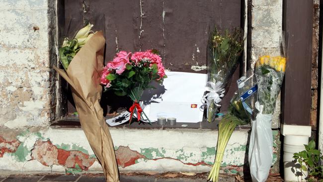 Tributes and flowers from strangers lie outside Natalie Wood’s home following the discovery of her body.