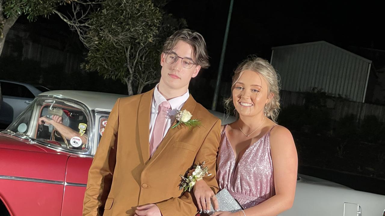 The students arrive at St Mary's College formal at the Brolga Theatre.