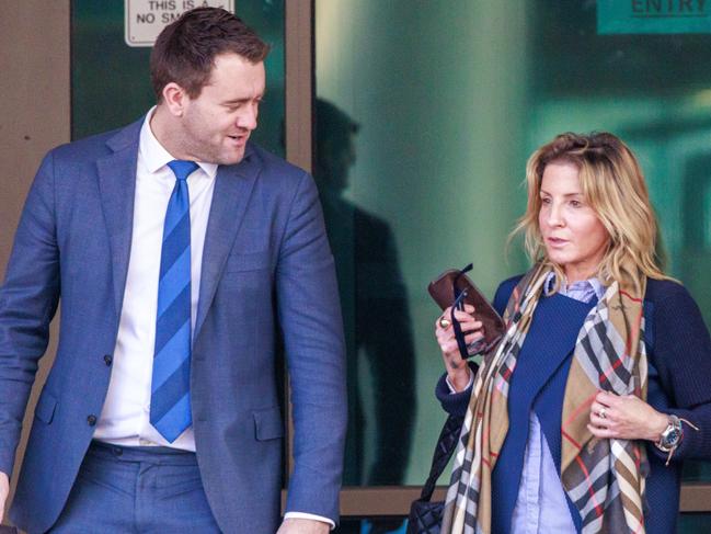 Hava Brandman leaves Melbourne Magistrates’ Court. Picture: NCA NewsWire