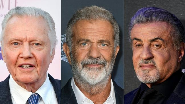 US actors Jon Voight, Mel Gibson and Sylvester Stallone have joined the Trump team. Pictures: AFP