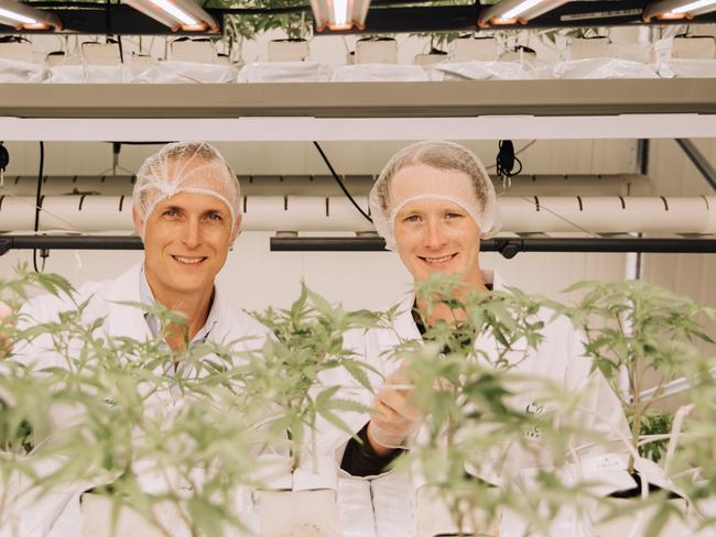 Medcan Australia CEO Craig Cochran and head of cultivation Nathaniel Johns. Picture: Supplied.