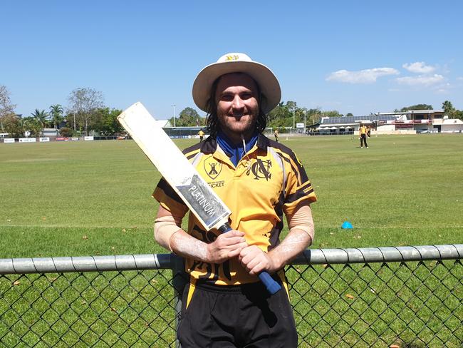 Nightcliff captain and top order batsman Jacob Thorne  has been a sensation with the bat in his first Darwin and Districts cricket season, scoring 653 runs for the Tigers. Picture: Grey Morris