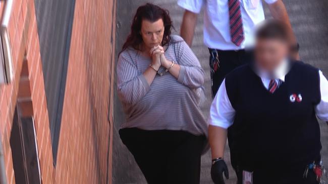 Tanya Hinrichsen in 2018 ahead of an earlier court appearance. Picture: Nine News