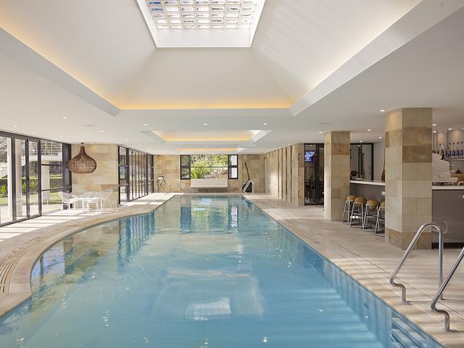 The lavish indoor pool.