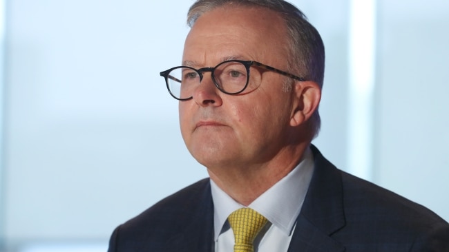 Mr Morrison accused Anthony Albanese of having "one job" during his time as Prime Minister and that was to criticise the Coalition. Picture: NCA NewsWire / David Crosling