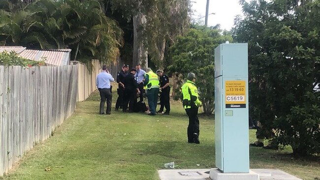 Gold Coast Police took the Runaway Bay man to hospital after an alleged crime spree and failed evasion attempt. Picture: Dean Shelton