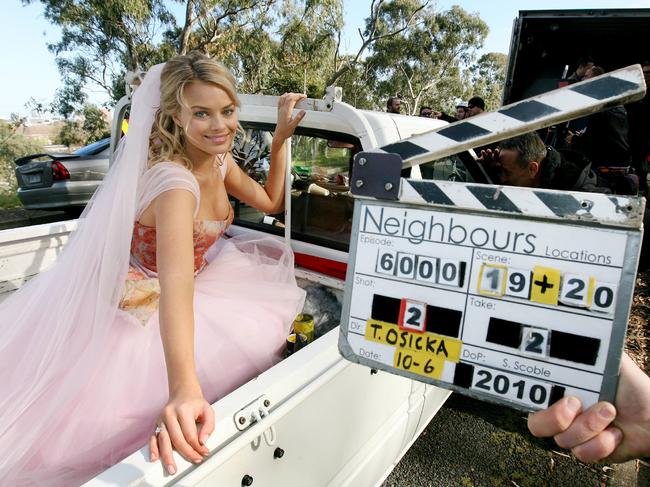 Margot Robbie was part of the filming of the 6000th episode of 'Neighbours' Picture: Ian Currie
