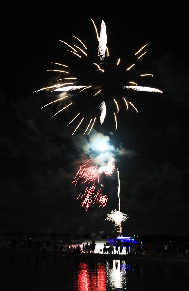 Large crowds attended the Labrador New Years Eve Fireworks over the Broadwater. Photo: Scott Powick