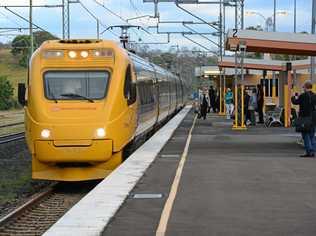 Tilt Train comes into Gympie North station. Photo Craig Warhurst / The Gympie Times. Picture: Craig Warhurst
