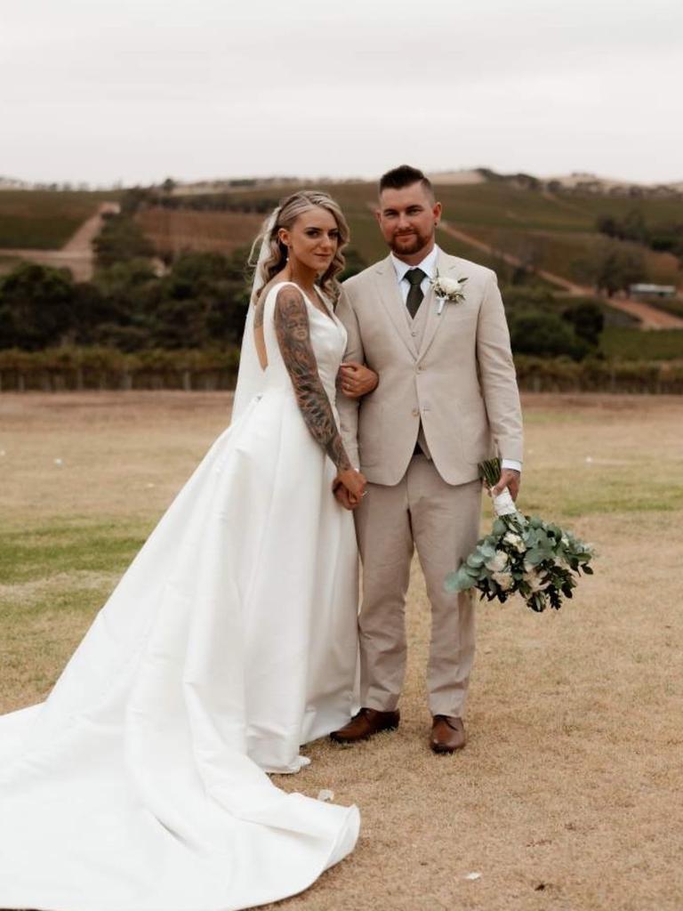 Now, happily married, Amy Dennis suffered a series of unfortunate events in the lead up to her big day. Picture: Love Wild Weddings