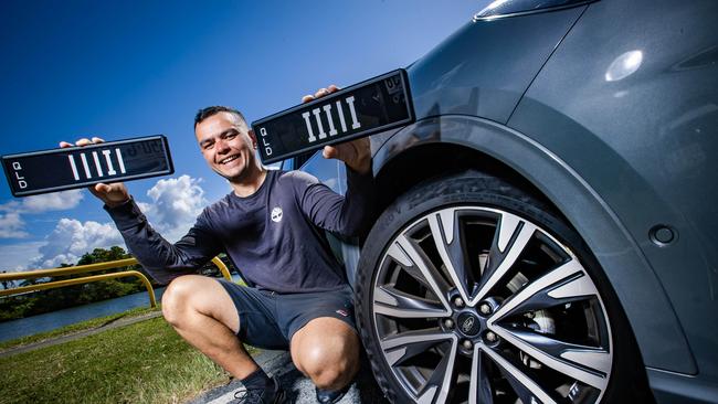 Imran Sudradjat with his pair of plates. Picture: NIGEL HALLETT