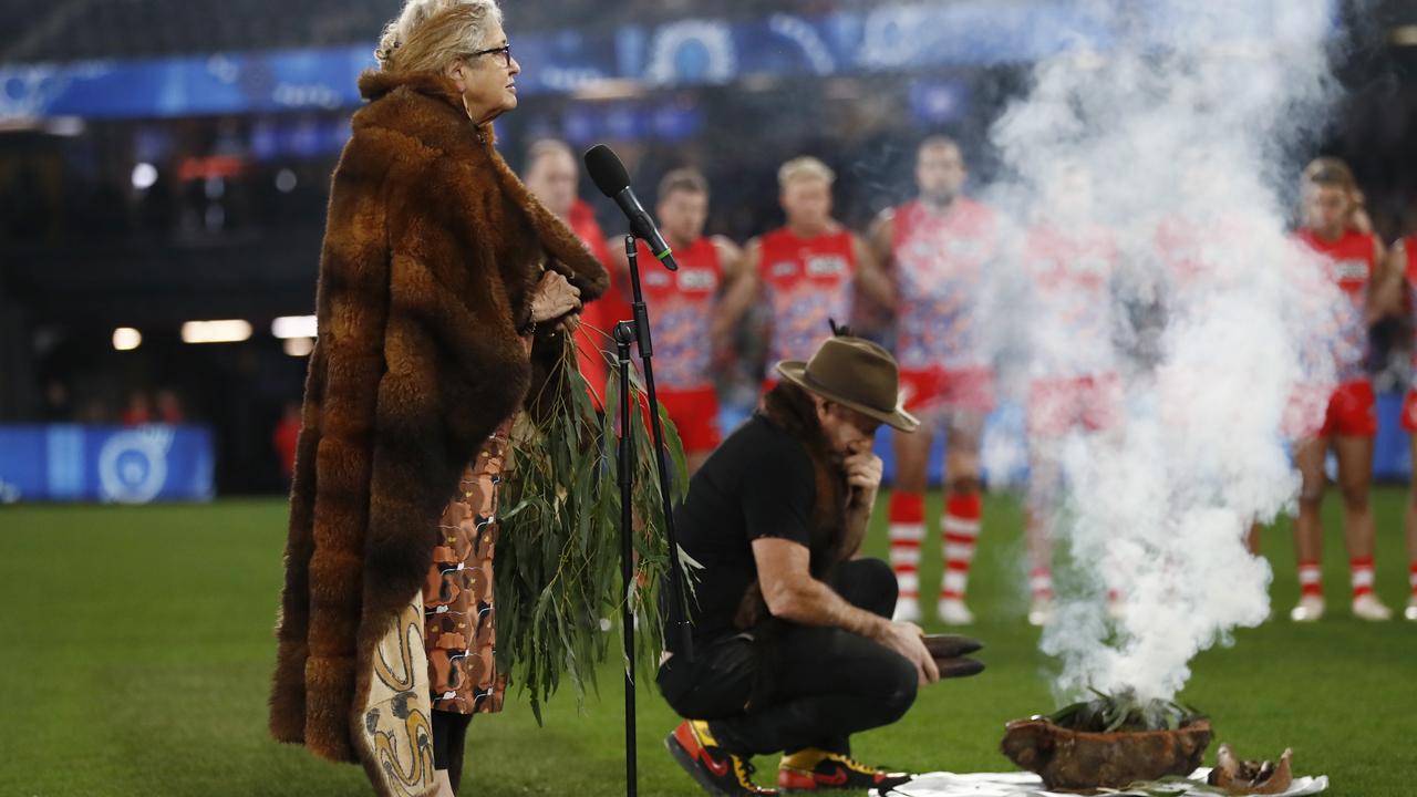 Acknowledgements of Country have become common practice in Australian life. Picture: Darrian Traynor/AFL Photos/via Getty Images.