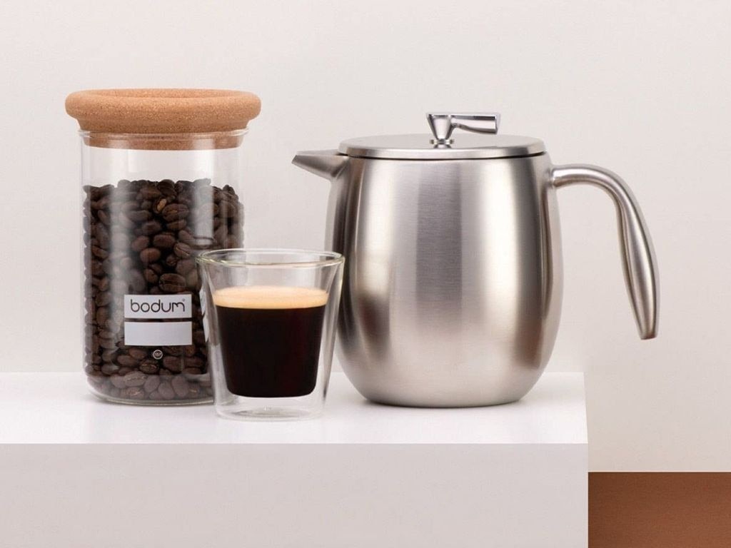 This insulated French press will keep your coffee hot for hours.