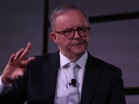 07/06/2024.PM Anthony Albanese in conversation with Andrew Clennell. Australia's Economic Outlook. Event co-hosted by The Australian and Sky News, held in The Ballroom of Crown Casino, Barangaroo in Sydney. Britta Campion / The Australian