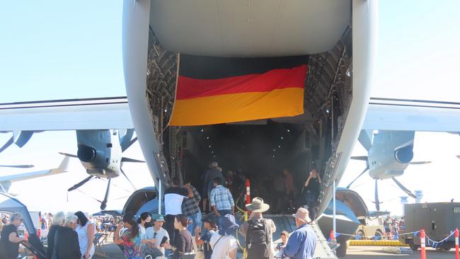 The German Luftwaffe had huge numbers of visitors check out its airframes.