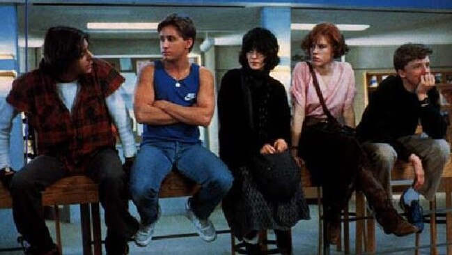 Kept in, in a scene from The Breakfast Club.