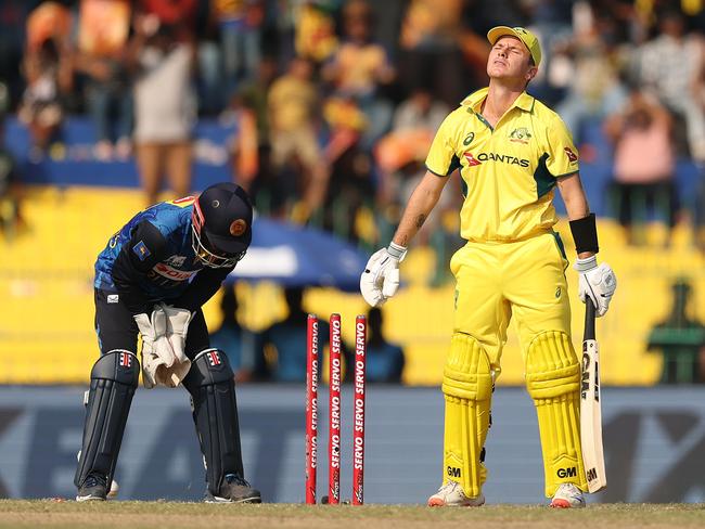 Australia was crushed by Sri Lanka in two ODIs before the Champions Trophy. Picture: Getty Images