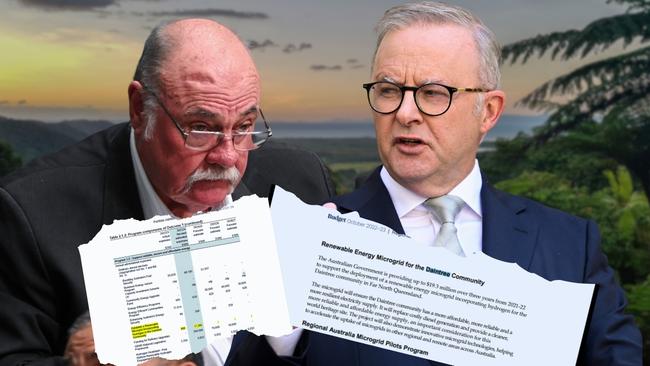 Leichhardt MP Warren Entsch was perplexed when Prime Minister Anthony Albanese said funding for the Daintree Microgrid never existed, despite departmental budgets showing line items for the project.