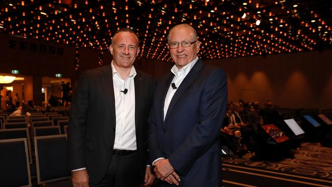 Endeavour Group chief executive Steven Donohue and chairman Peter Hearl. Picture: Jane Dempster