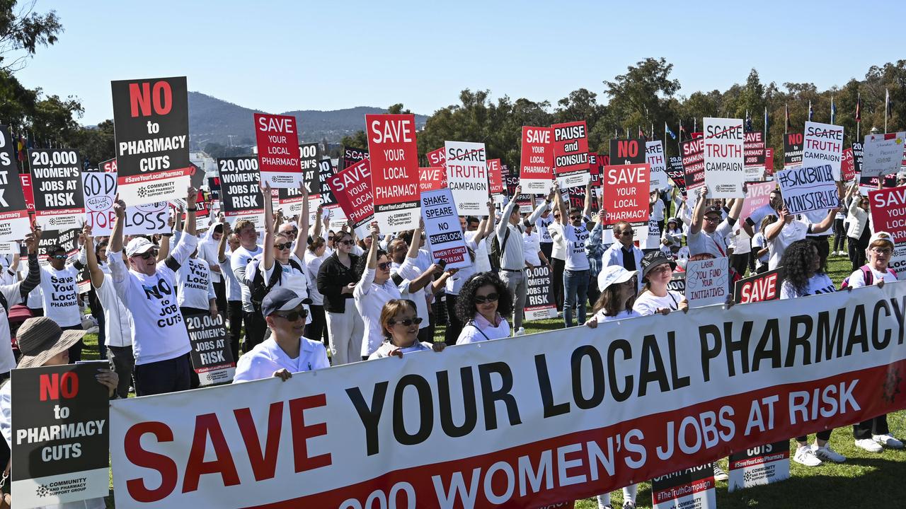 Community and Pharmacy Support Group voice discontent at Parliament