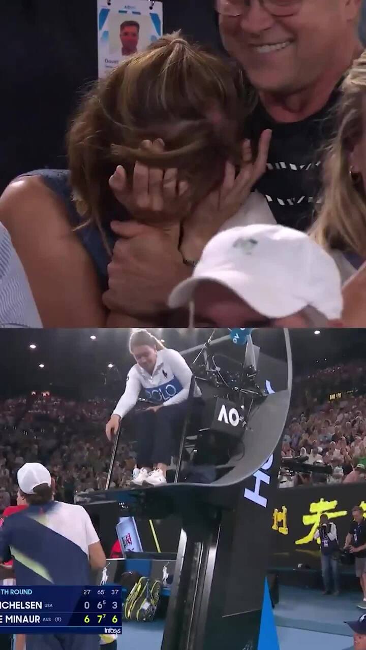 Alex de Minaur's mum in tears at Australian Open