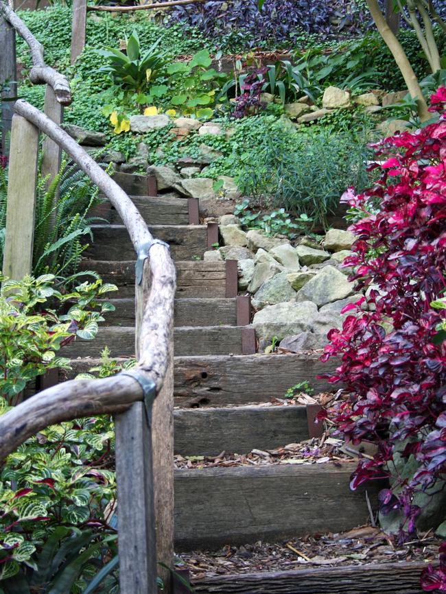 The garden has a network of stairs and paths. Picture: Brian Johnston