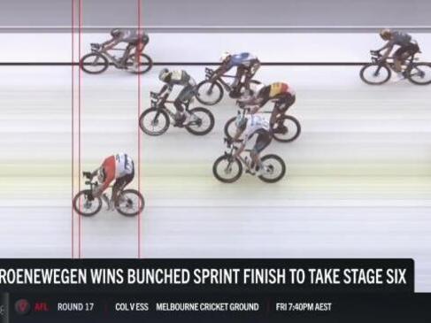 Stage six sprint finish marred in controversy