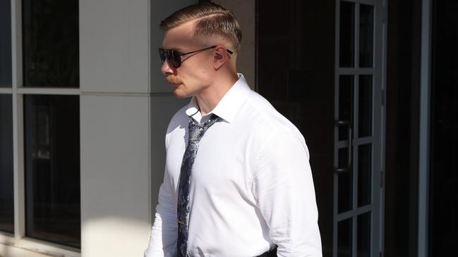 United States Marine Anthony Long leaving the Supreme Court following the first day of his rape trial on Monday, October 28. Picture: Zizi Averill