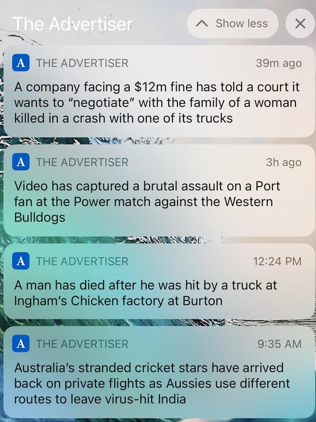 Activate breaking news alerts and we’ll send important news updates direct to your phone’s home screen.