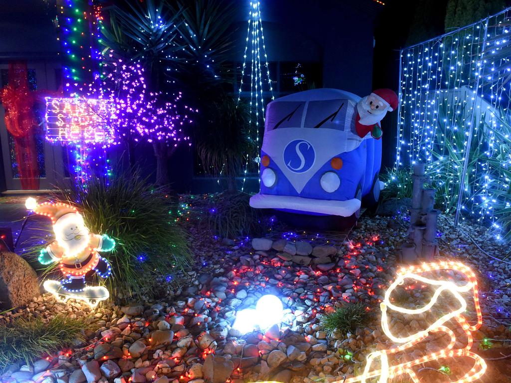 Christmas lights. Santander Cres, Point Cook. The entire street is lit up for Christmas. Picture: Tony Gough