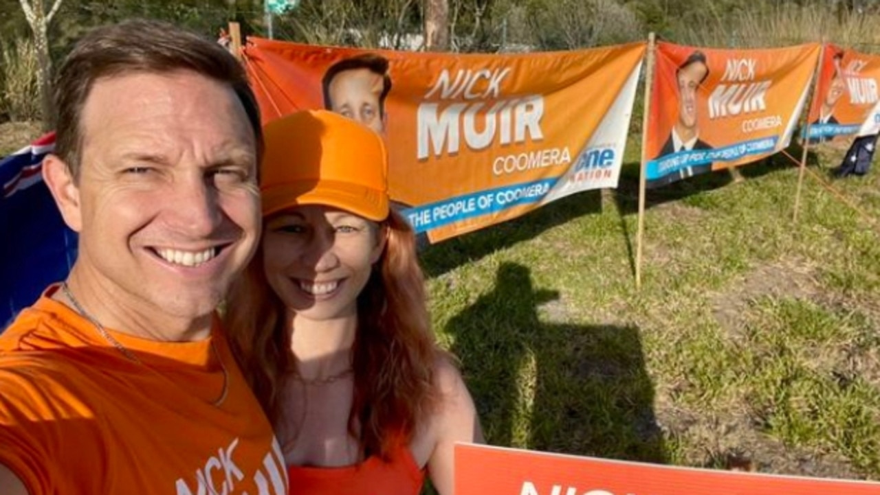 One Nation Coomera candidate Nick Muir and his campaign manager Gina Mitchell say they had huge success with their "roadside" campaign during the 2024 State election.