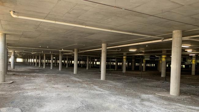 Parking around Robina Stadium on Titans game day is in chaos. This is an unused car park opposite the ground operated by Stadiums Queensland.