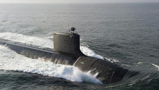 The Virginia-class USS North Dakota nuclear submarine. Picture: Reuters