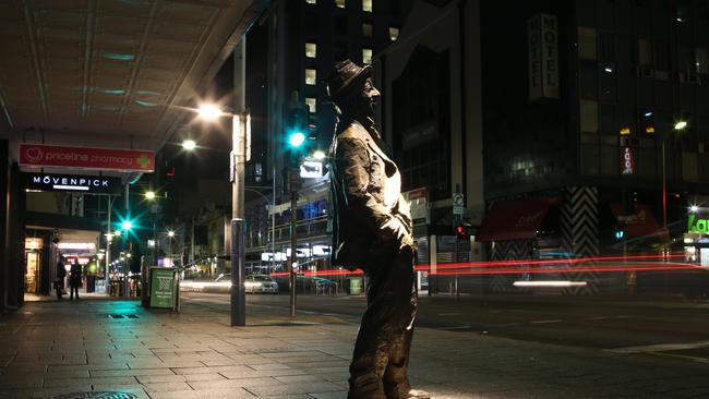 Hindley St in a moment of quiet. Picture: AAP / Emma Brasier