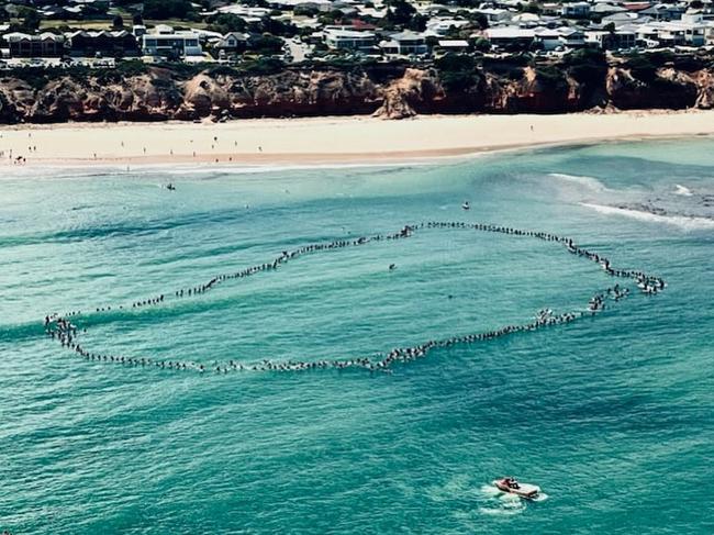 An image from the WESTPAC helicopter reveals the full scene. Picture: WESTPAC Helicopter