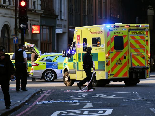 Police arrived within five minutes of being called, while the London ambulance was on the scene in seven minutes. Picture: AP