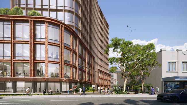 Artist's impression of the Central Hobart Project on the corner of Liverpool and Harrington streets, designed by architects Gray Puksand for Techne Invest. Picture: Supplied