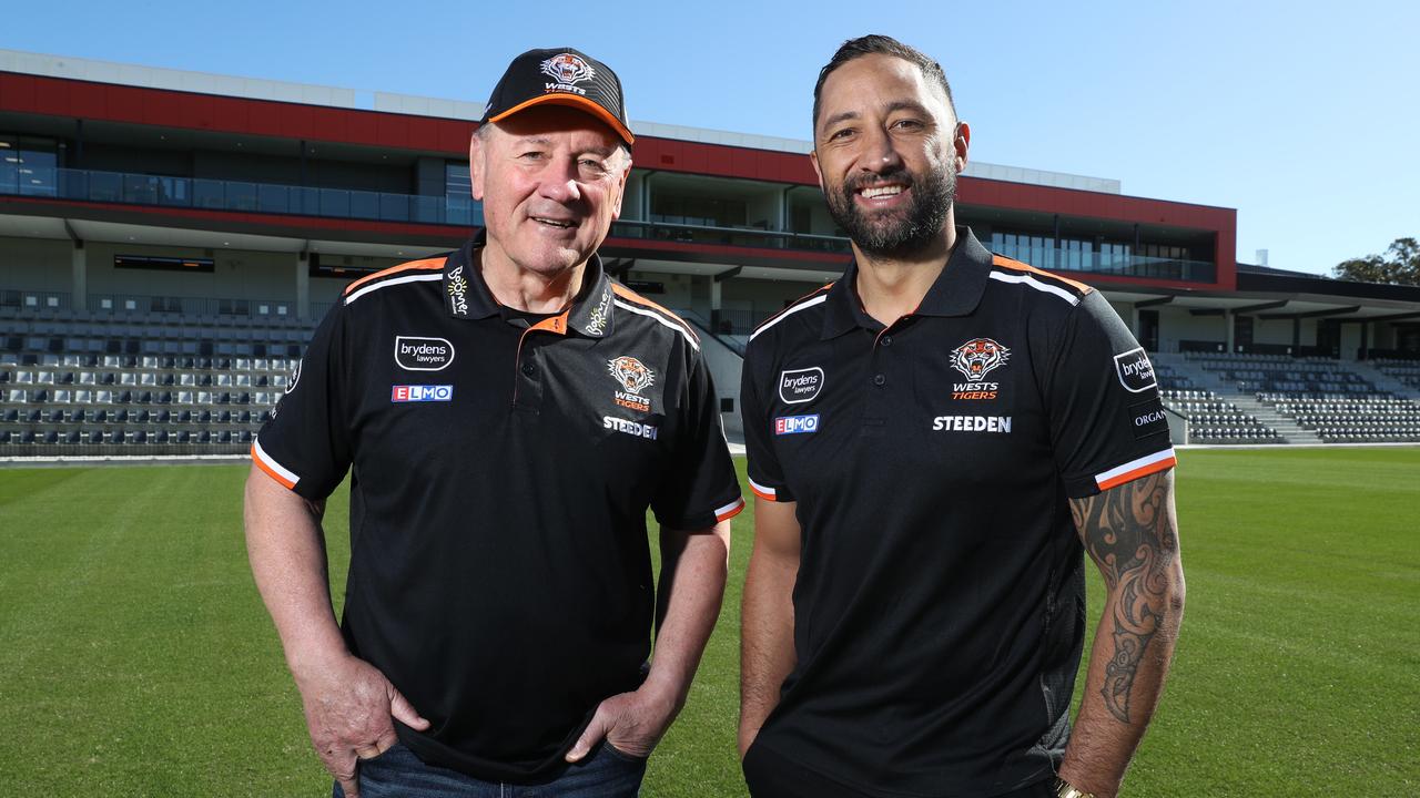 Tim Sheens and Benji Marshall at Concord Oval. Picture: David Swift