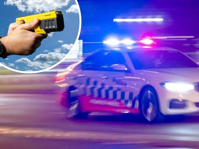 Police taser knife wielding man at Casino after he took them on a cat and mouse chase through the town on Saturday.