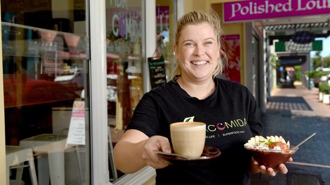 3/3/16 - Carly Foster who owns Vida Comida on Melbourne Street in North Adelaide. TRADERS along Melbourne St are calling for monthly markets, street art, buskers and an outdoor cinema as a way to inject life back into the once-thriving strip. Their pleas follow the release of an Adelaide City Council report last week, which found Melbourne St had failed to capitalise on more activity in the CBD over recent years. Carly says more needs to be done to attract people to the strip. Photo Naomi Jellicoe