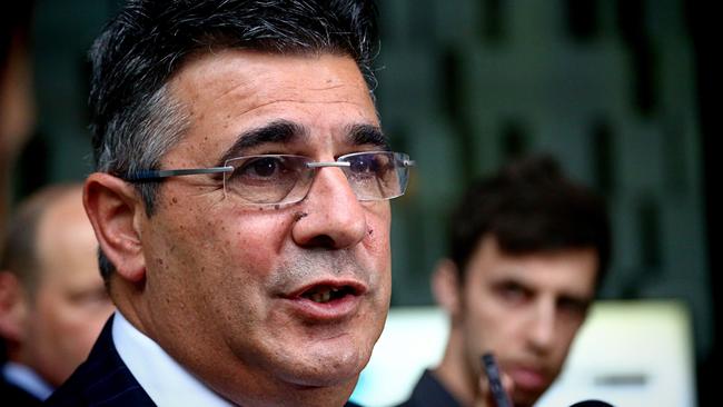 Then-AFL boss Andrew Demetriou, in 2013, tapped Peter Jackson for the Melbourne job. Picture: Hamish Blair