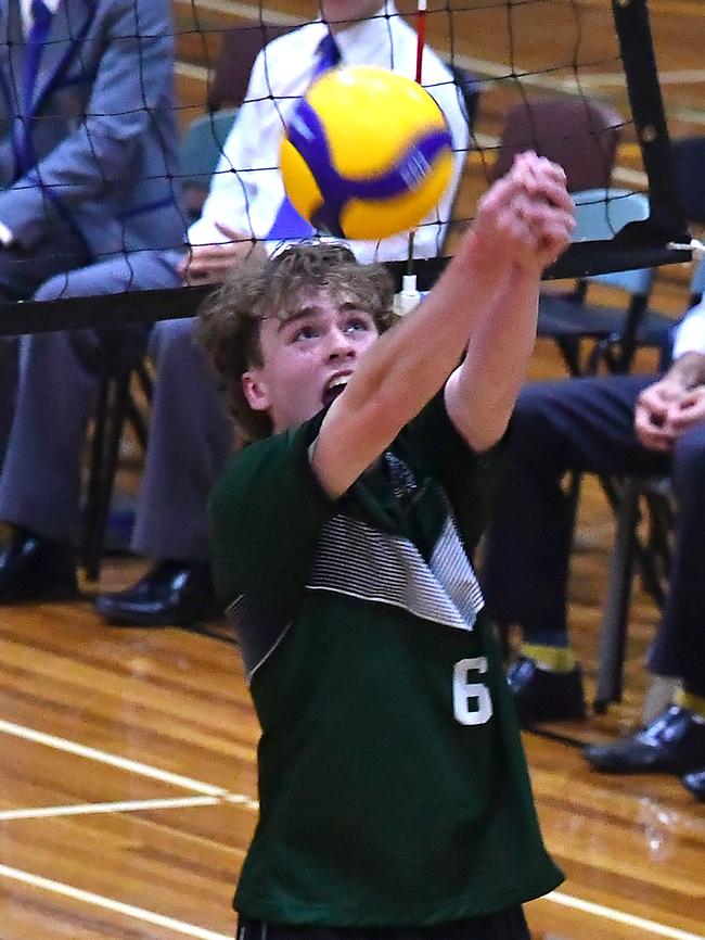 GPS First XI volleyball but no need for names. Brisbane Boys College v Churchie. Saturday February 11, 2023. Picture, John Gass