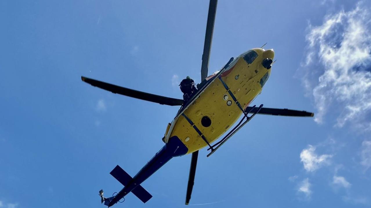 The RACQ CQ Rescue chopper attended two separate jobs on Saturday, January 7, 2023 involving teenage girls. Picture: RACQ CQ Rescue