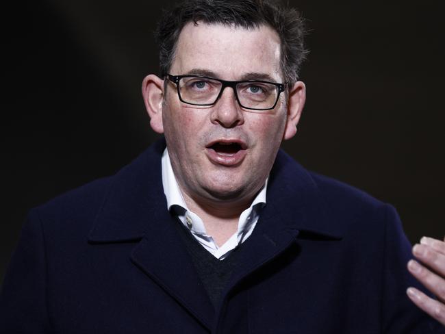 Daniel Andrews, addresses the media. Picture: NCA NewsWire / Daniel Pockett