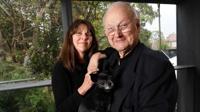 Glenn Murcutt pictured with his wife Wendy at their home in Sydney. Picture: James Croucher